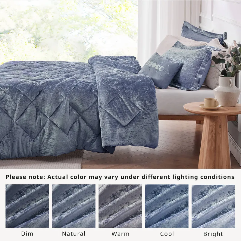 Intelligent Design Felicia Velvet Comforter Set with Throw Pillow