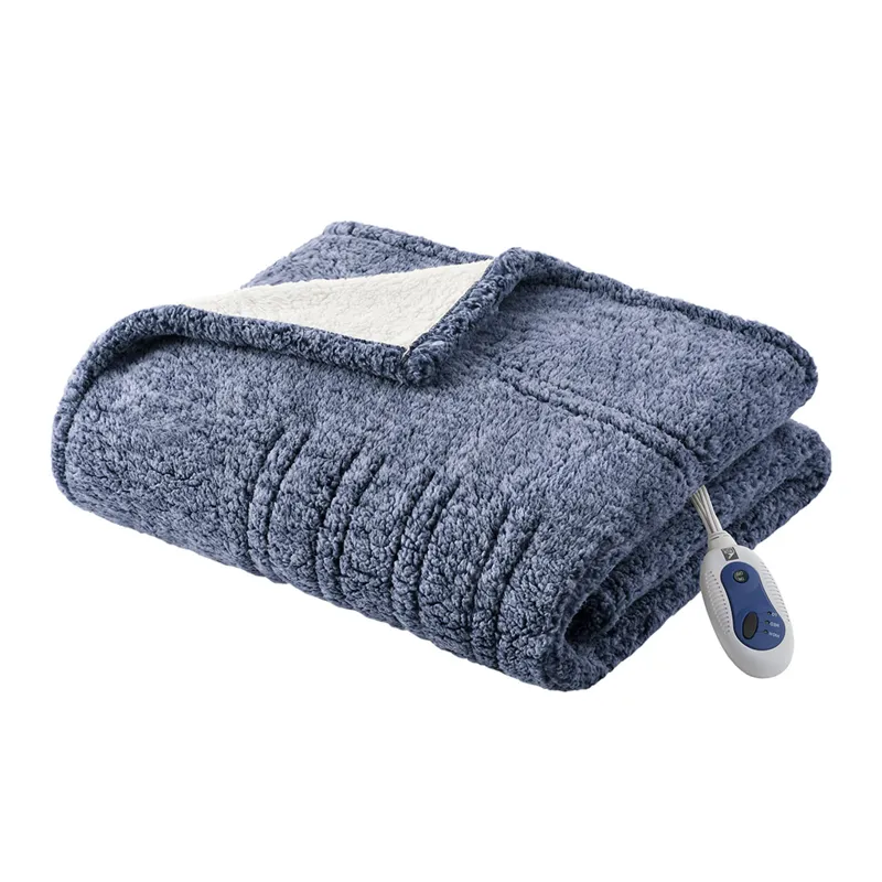 True North by Sleep Philosophy Marbled Sherpa Heated Throw