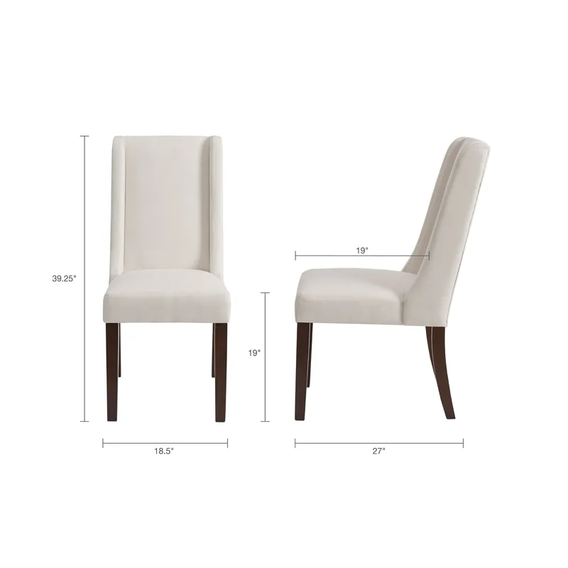 Brody Wing Dining Chair (Set of 2) - Cream