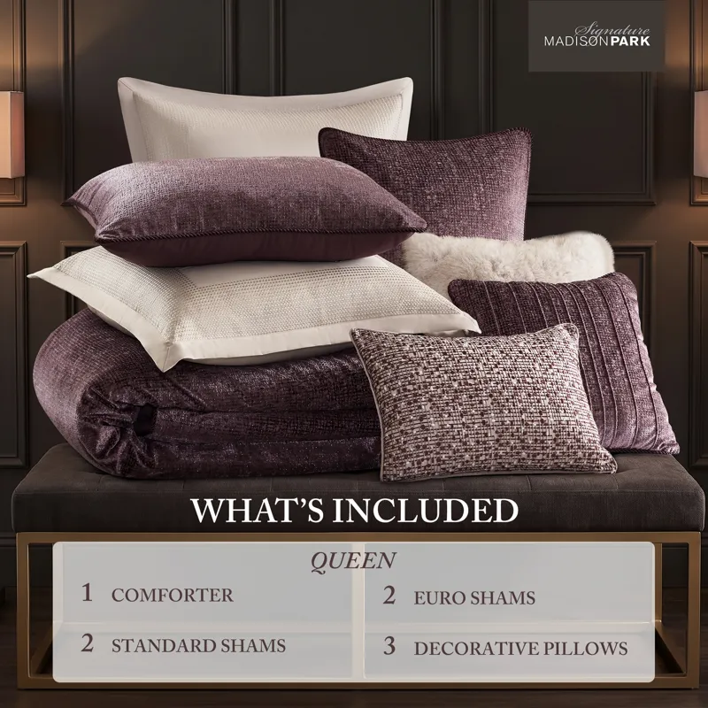 Madison Park Signature Sterling Embroidery Oversized Duvet Style Comforter Set