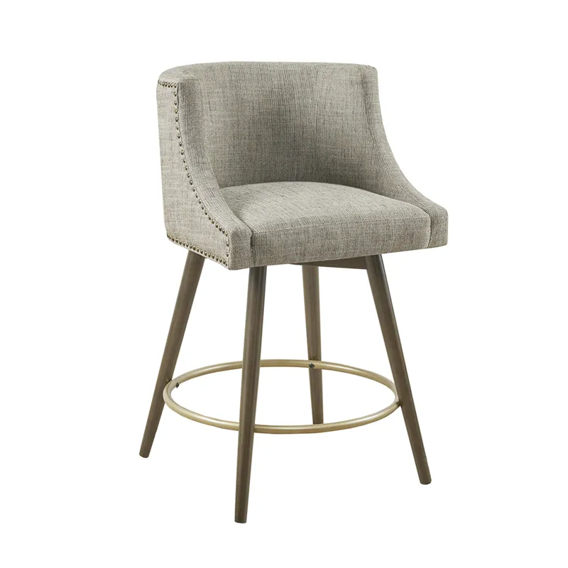 Mateo Swivel Counter Stool - Beige Multi