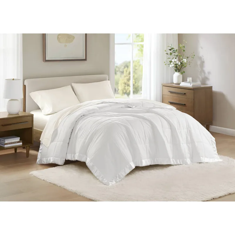 Madison Park Windom Lightweight Down Alternative Blanket with Satin Trim