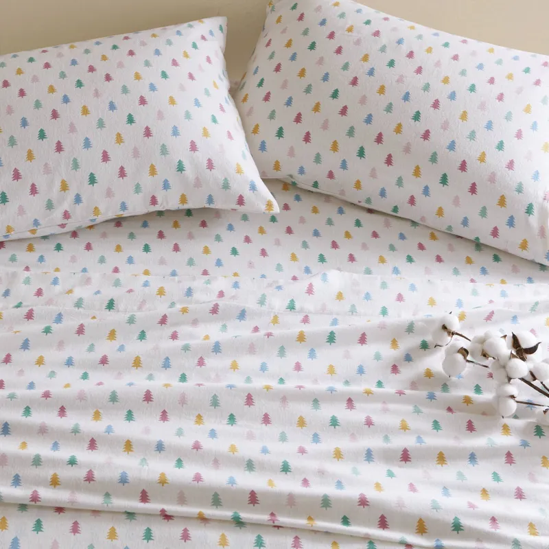 Intelligent Design Cozy Soft Cotton Flannel Printed Sheet Set