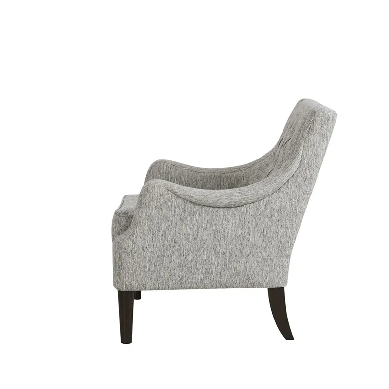 Qwen Button Tufted Accent Chair - Grey