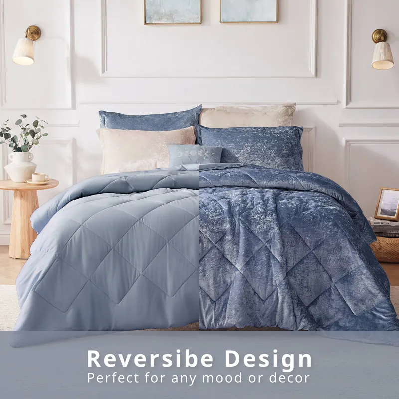 Intelligent Design Felicia Velvet Comforter Set with Throw Pillow