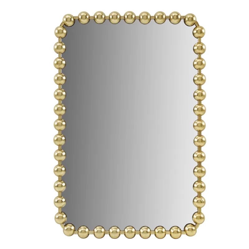 Madison Park Signature Marlowe 24X36 Rounded Rectangle Beaded Wall Mirror