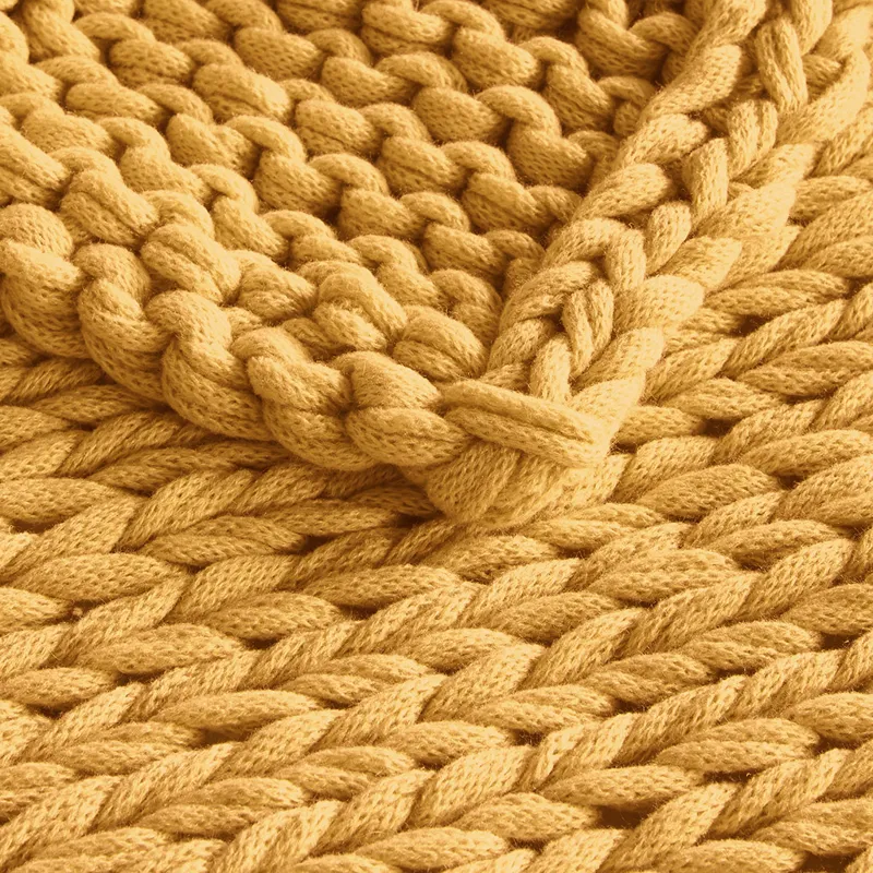 Madison Park Chunky Double Knit Handmade Throw Blanket