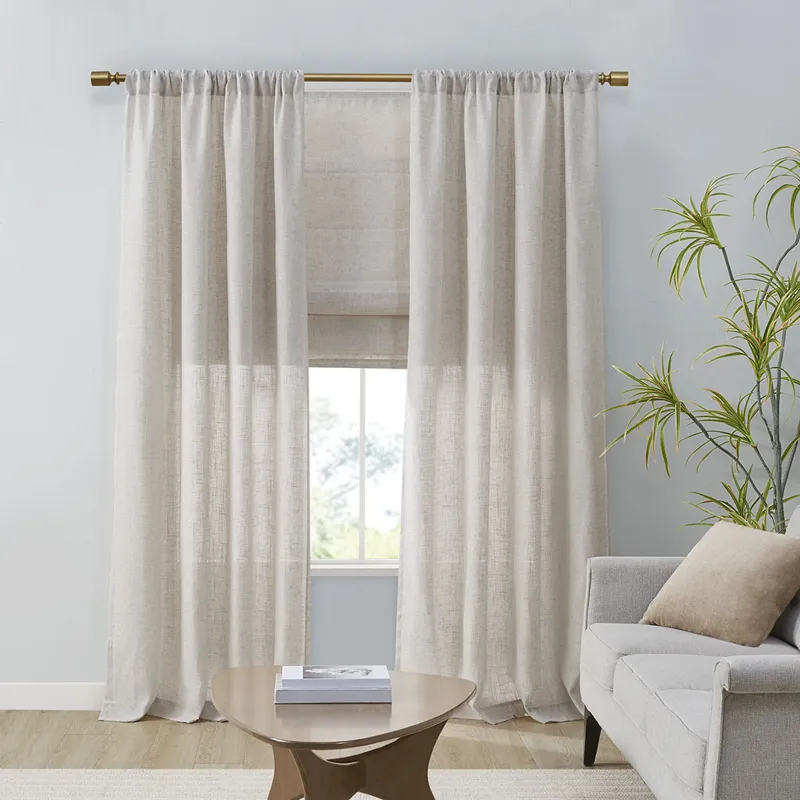 Madison Park Kyler Linen Blend Light Filtering Curtain Panel Pair