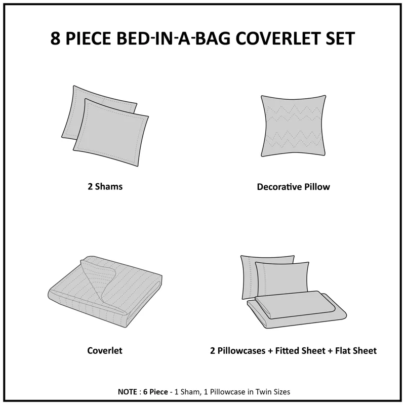 Madison Park Essentials Saben Quilt Set with Cotton Bed Sheets