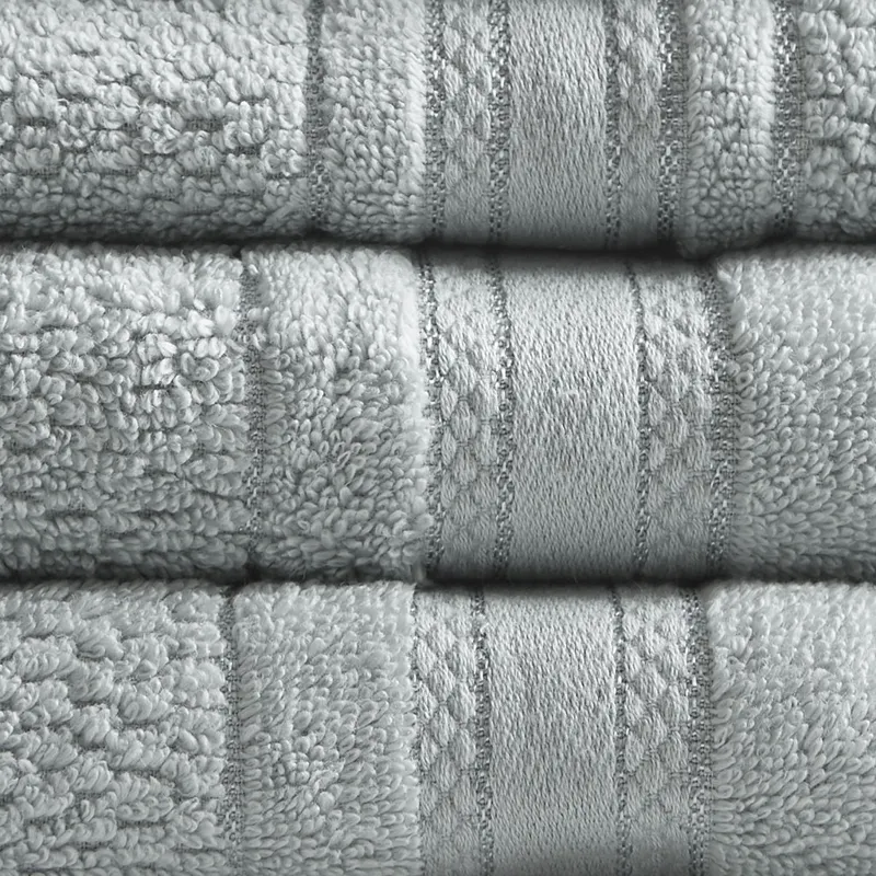 Madison Park Essentials Adrien Super Soft Cotton Quick Dry Bath Towel 6 Piece Set