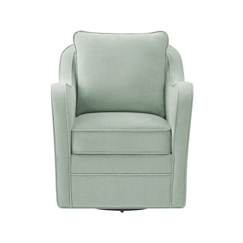 Madison Park Brianne Upholstered Swivel Curved Armchair