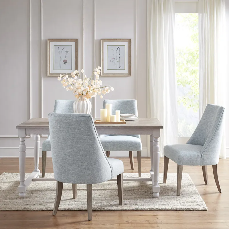 Winfield Upholstered Dining chair Set of 2 - Light Blue