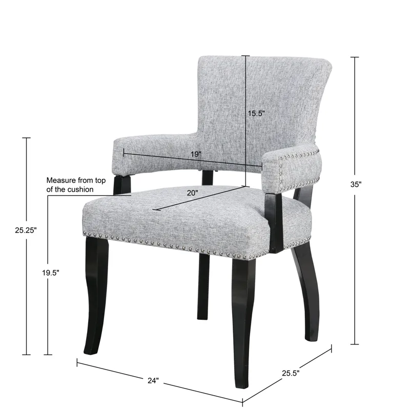 Dawson Arm Dining Chair - Grey