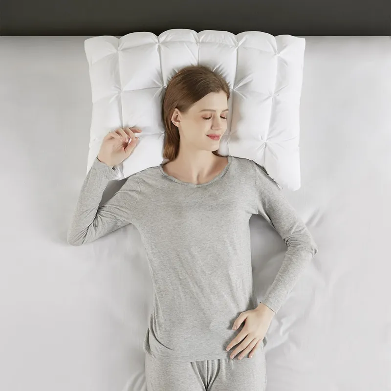 Stay Puffed Overfilled Pillow Protector Single Piece - White