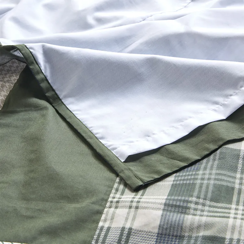 Woolrich Mill Creek Pieced Cotton Shower Curtain - Green