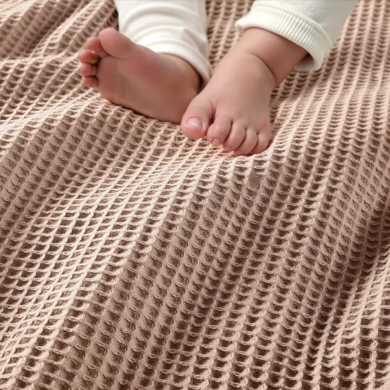 Madison Park Waffle Weave Cotton Blanket