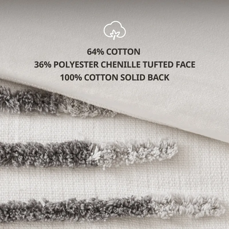 INK+IVY Tahli 3 Piece Cotton Blend Chenille Comforter Set