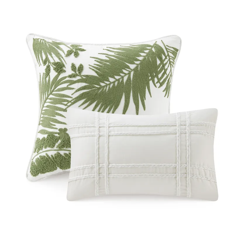 Harbor House Blue Kiawah Island 5 Piece Cotton Duvet Cover Set with Throw Pillow