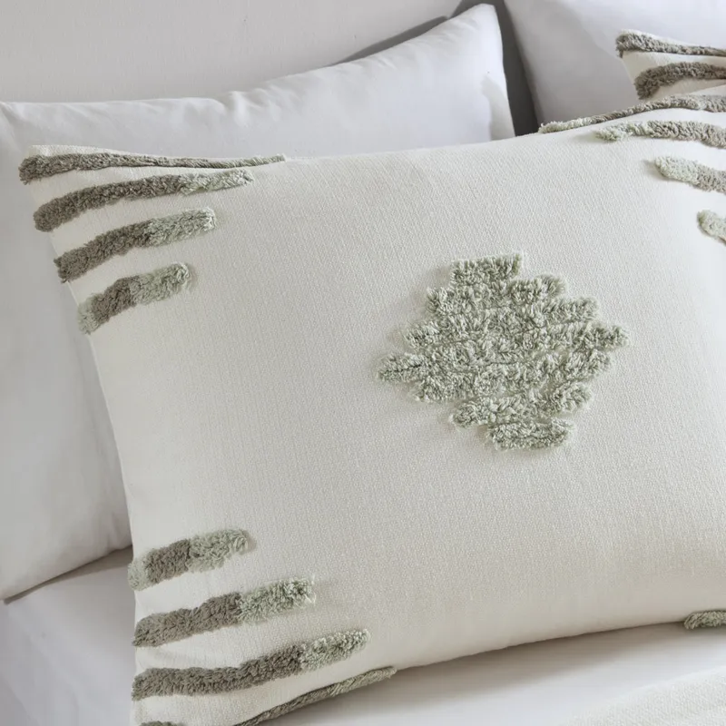 INK+IVY Tahli 3 Piece Cotton Blend Chenille Duvet Cover Set