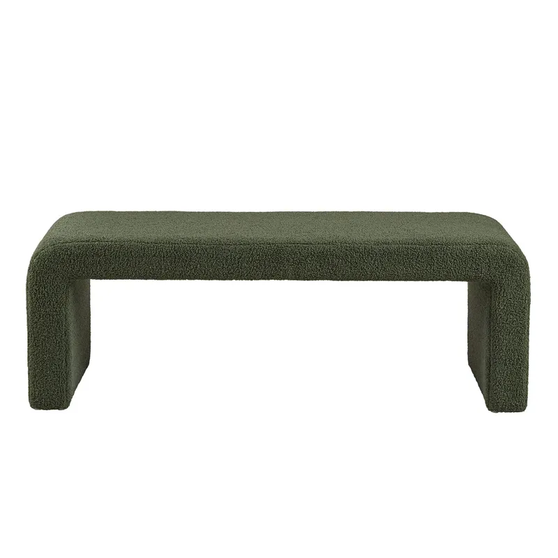 Steve Boucle Waterfall Bench - Green