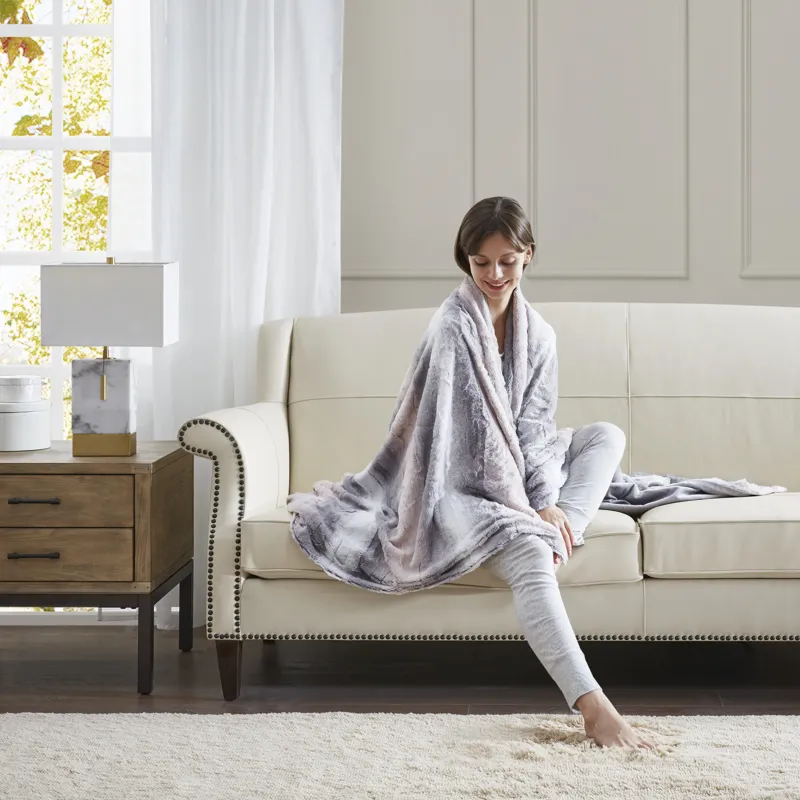 Madison Park Zuri Faux Fur Throw