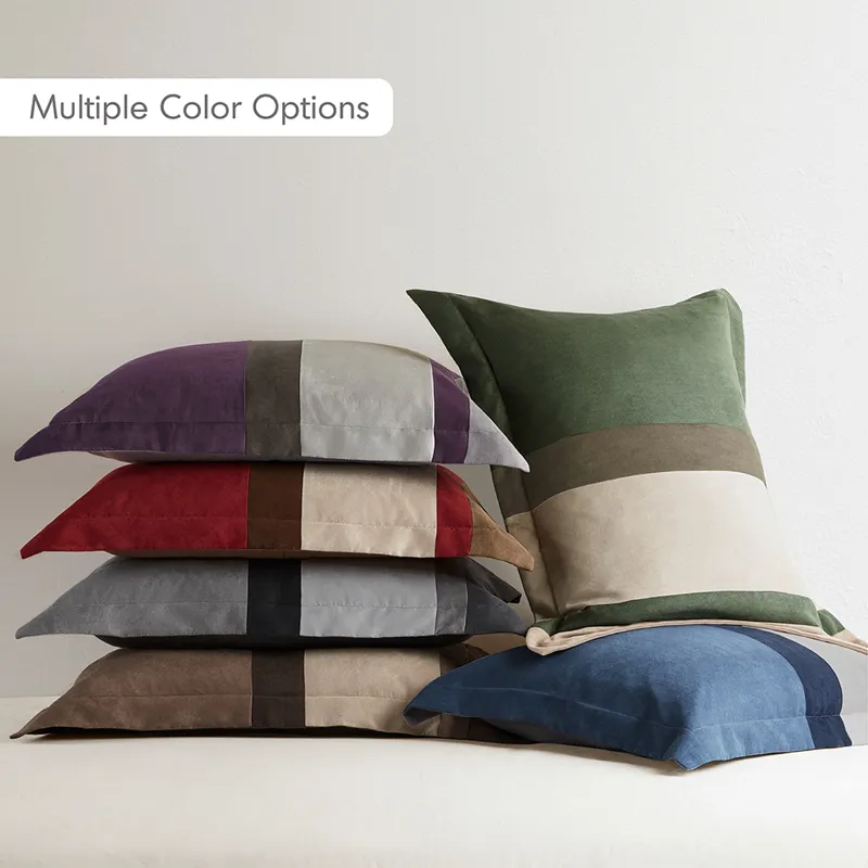 Comfort Spaces Highland Stripe Pieced Faux Suede Comforter Set