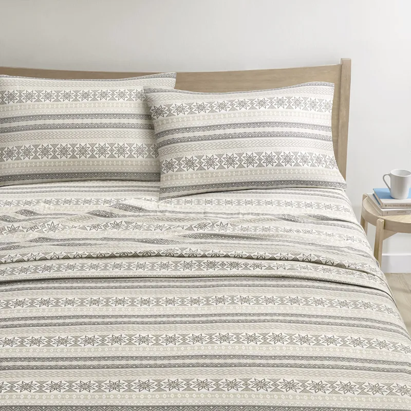 True North by Sleep Philosophy Cozy Cotton Flannel Printed Sheet Set
