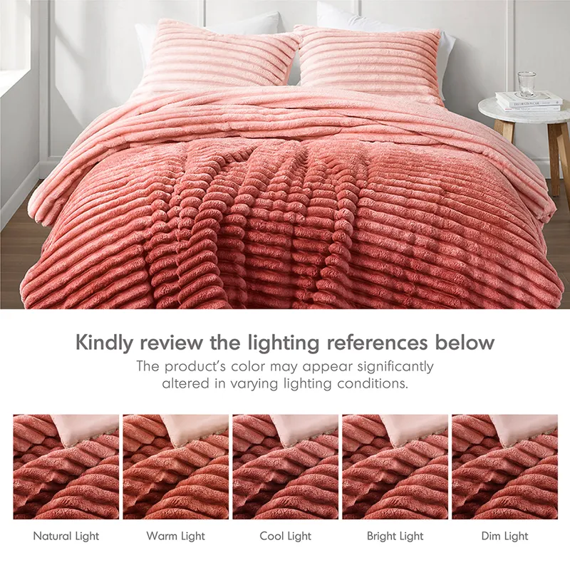 Intelligent Design Avril Fluffy Ribbed Plush Comforter Set
