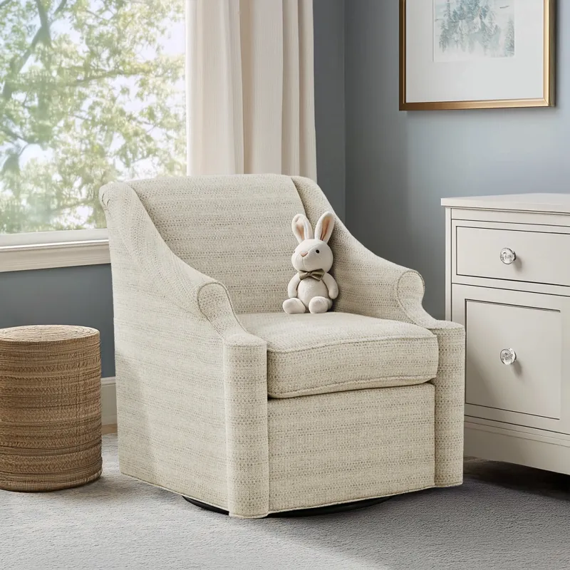 Justin Swivel Glider Chair - Tan