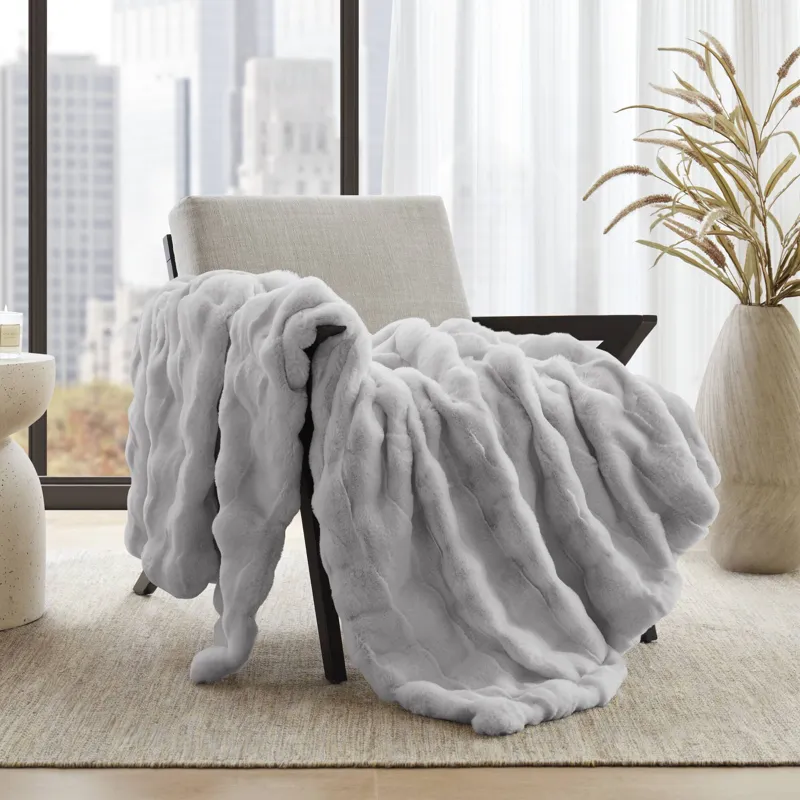 Madison Park Vivienne Faux Fur Throw