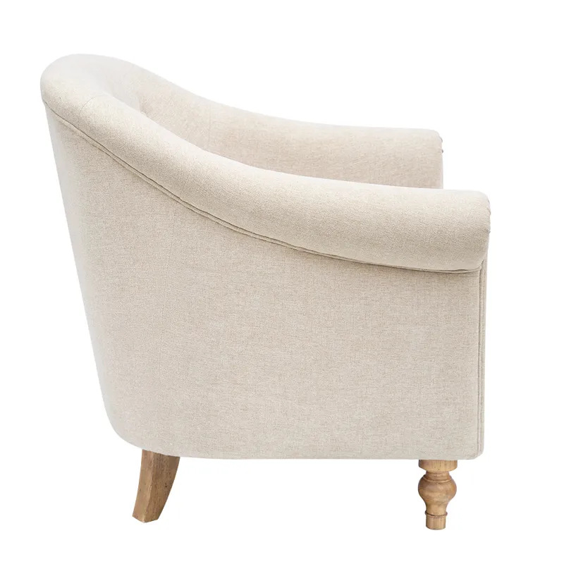 Fayette Tufted Accent Arm Chair - Cream