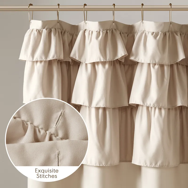 Madison Park Grace Ruffled Shower Curtain