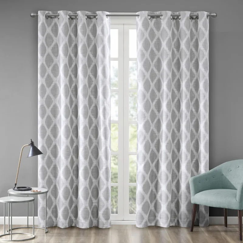 SunSmart Blakesly Printed Ikat Blackout Curtain Panel