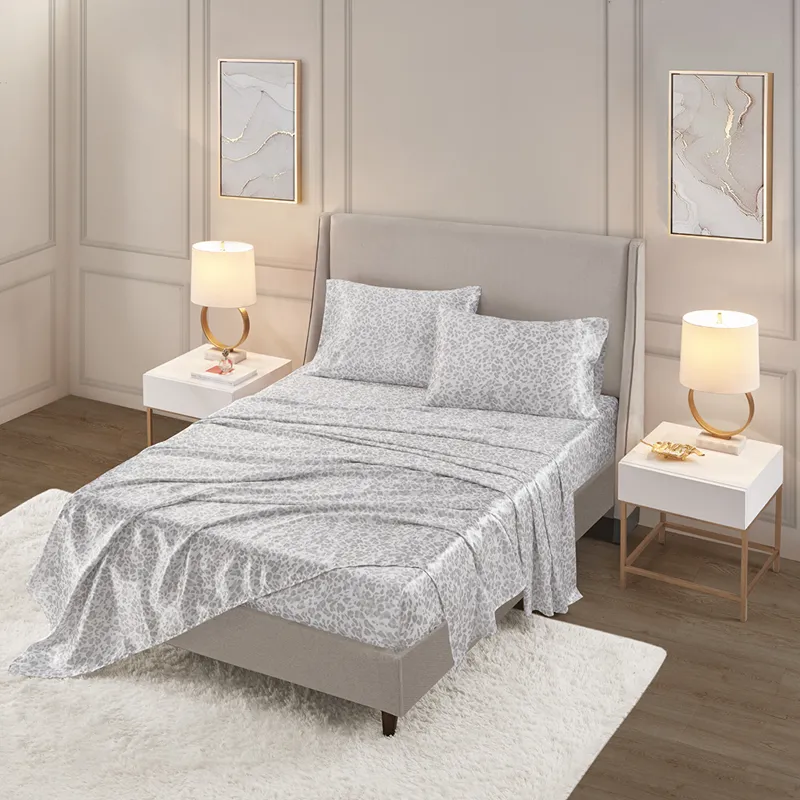 Madison Park Essentials Printed Satin Sheet Set