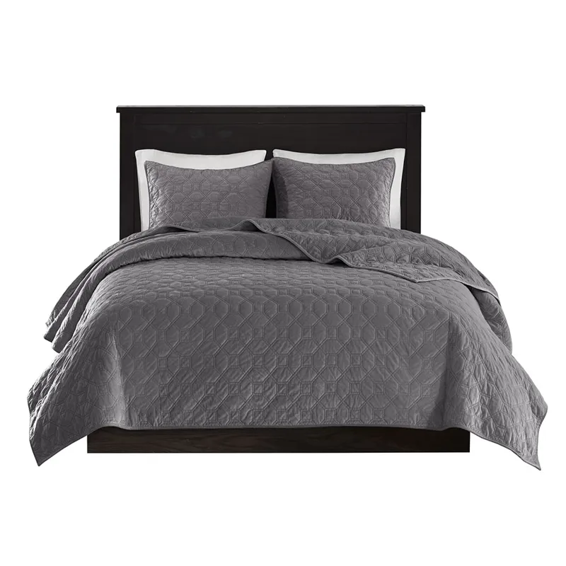 Madison Park Harper 3 Piece Velvet Quilt Set
