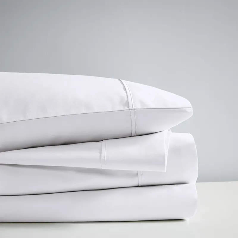 1000 Thread Count California King HeiQ Smart Temperature Cotton Blend 4 PC Sheet Set - White