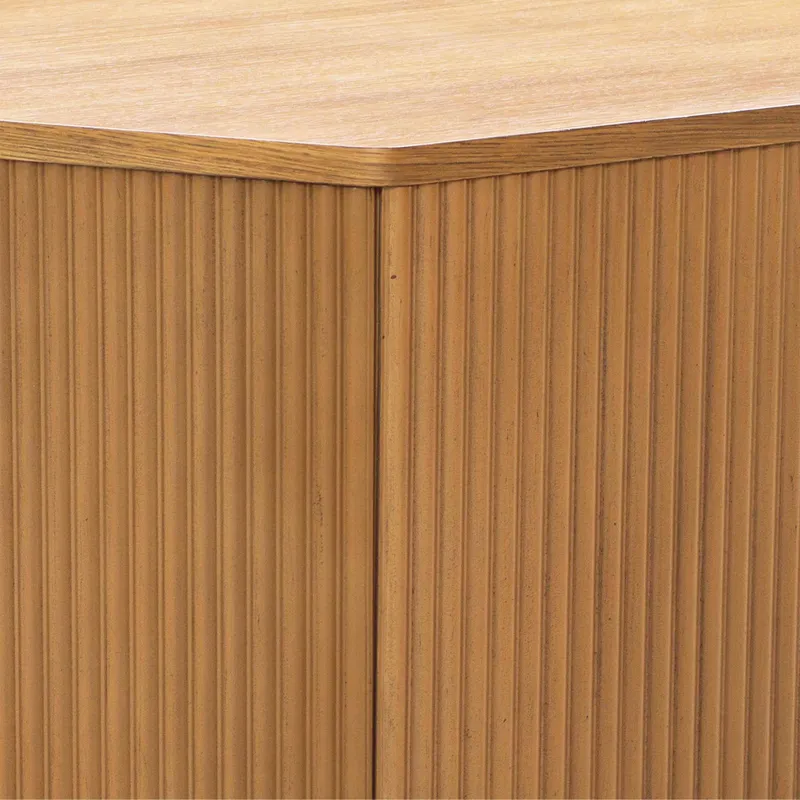 Honey Fluted Hexagon Coffee Table - Natural