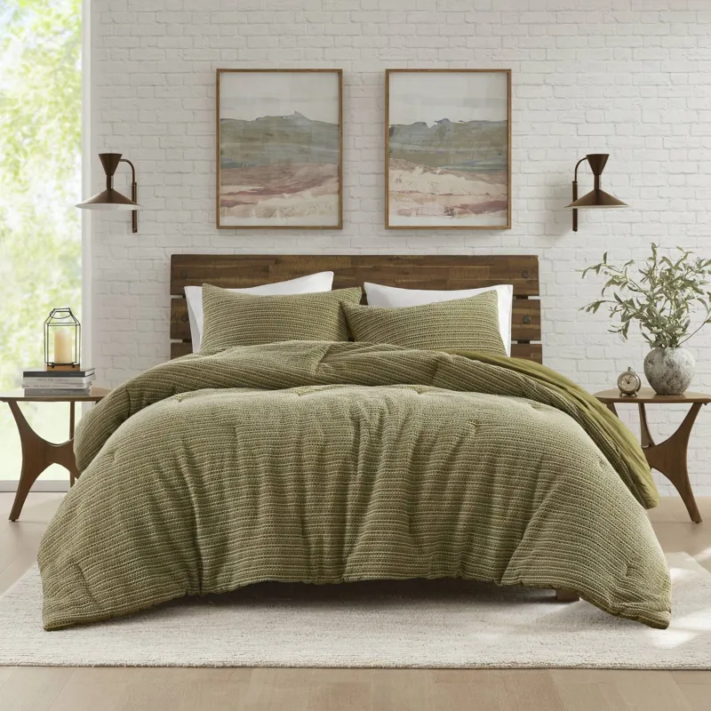 Woolrich Lyon Waffle Washed Comforter Set