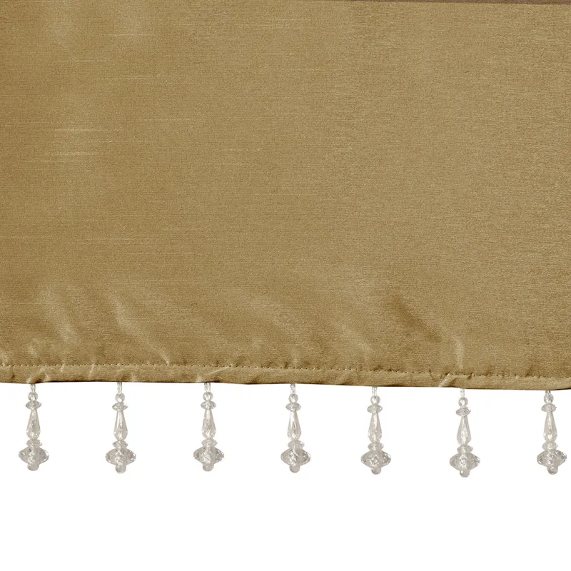 Madison Park Emilia Lightweight Faux Silk Valance With Beads