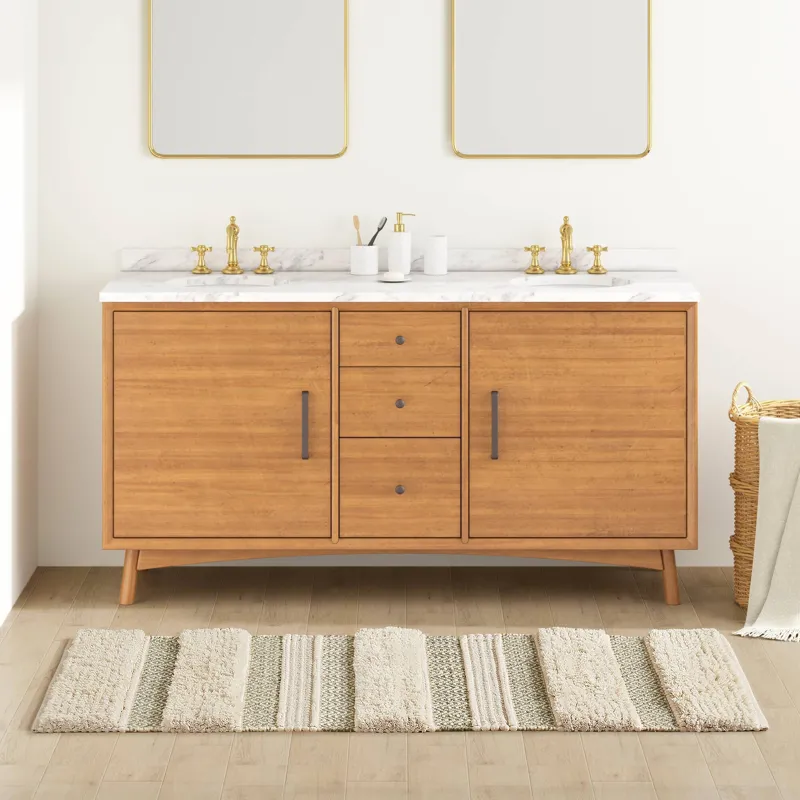 INK+IVY Asher Woven Texture Stripe Bath Rug