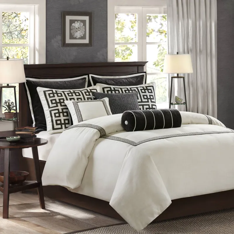 Madison Park Signature Jarvis Embroidery Oversized Duvet Style Comforter Set