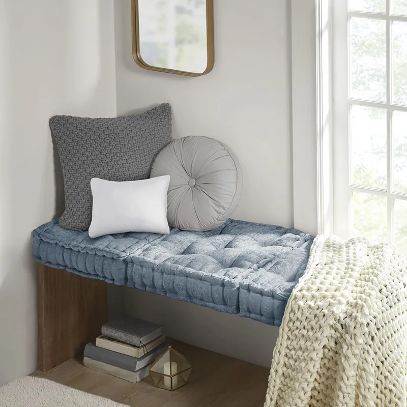 Intelligent Design Azza Poly Chenille Square Floor Pillow Cushion