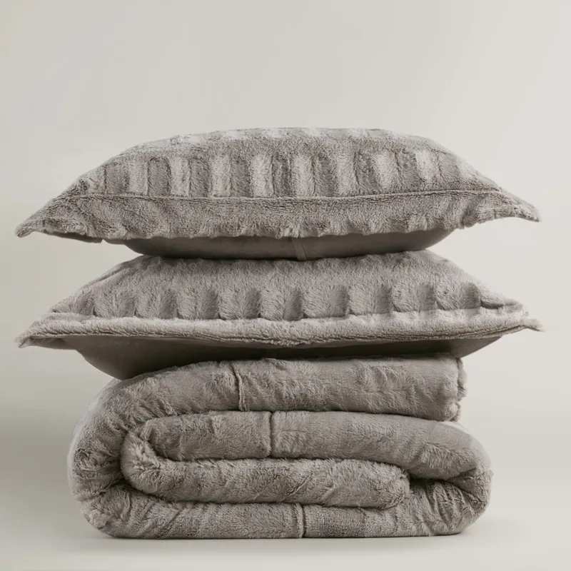 Madison Park Gia Faux Fur Comforter Mini Set