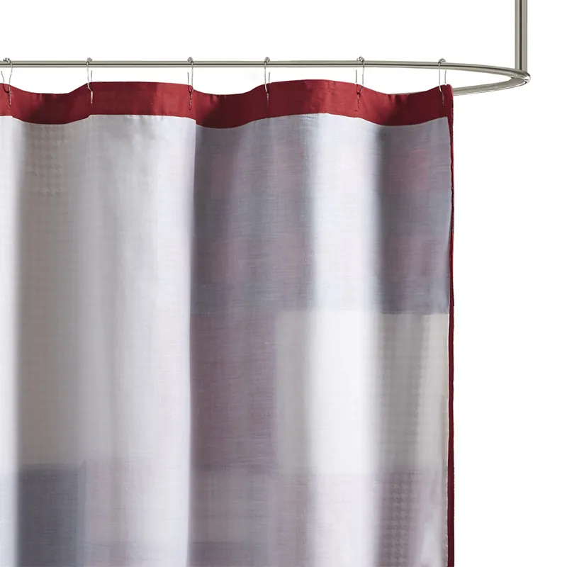 Woolrich Sunset 100% Cotton Shower Curtain - Red