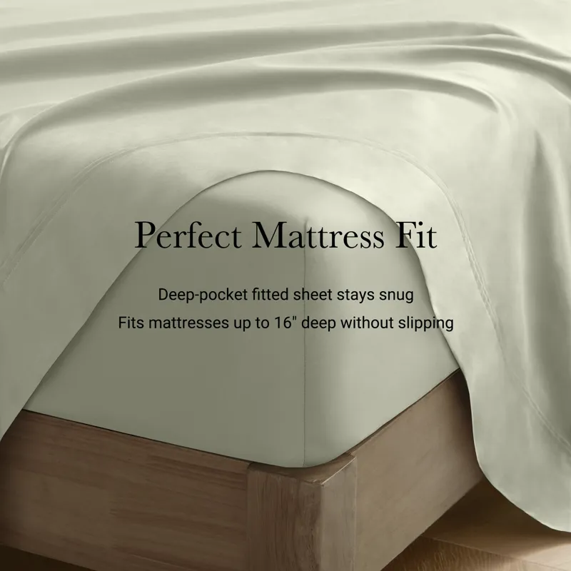 Harbor House 100% Egyptian Cotton Sateen Sheet Set