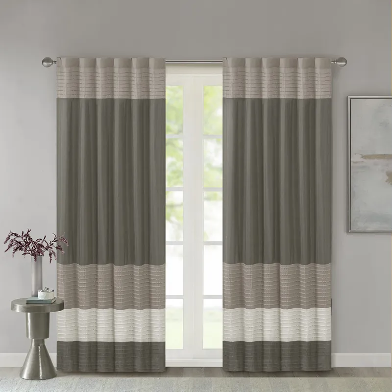 Amherst Polyoni Pintuck Curtain Panel - Natural