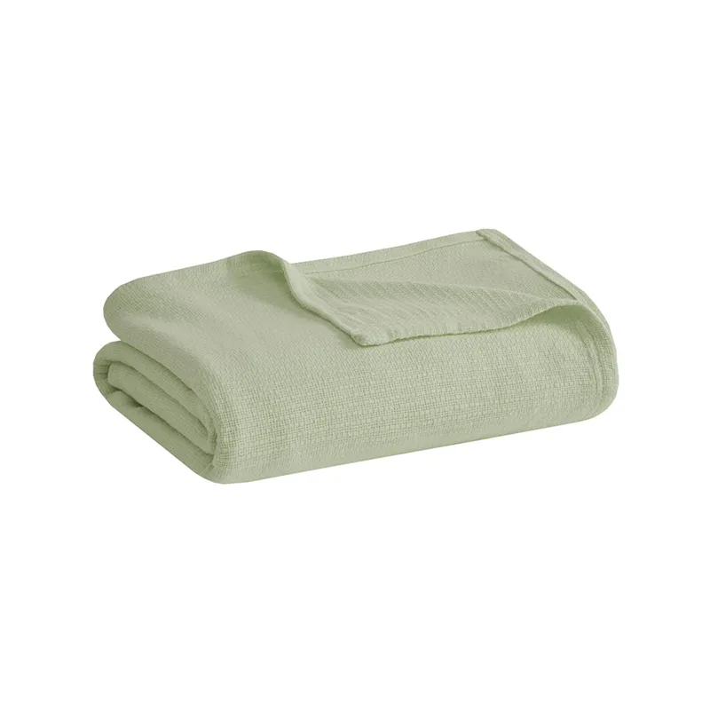 Madison Park Freshspun Basketweave Cotton Blanket
