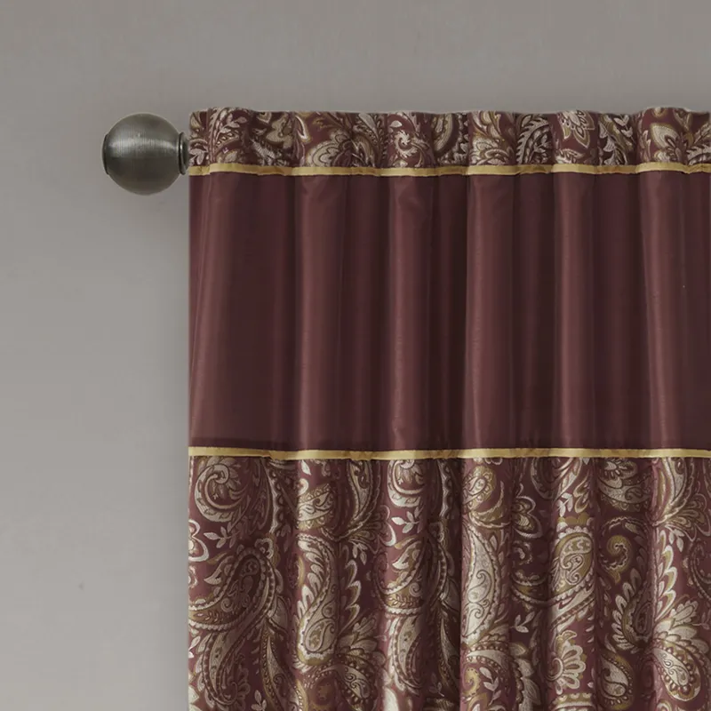 Madison Park Aubrey Jacquard Curtain Panel Pair