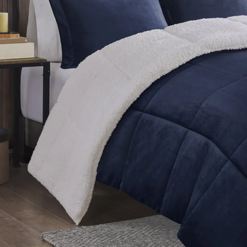 Woolrich Alton Plush to Sherpa Down Alternative Comforter Set