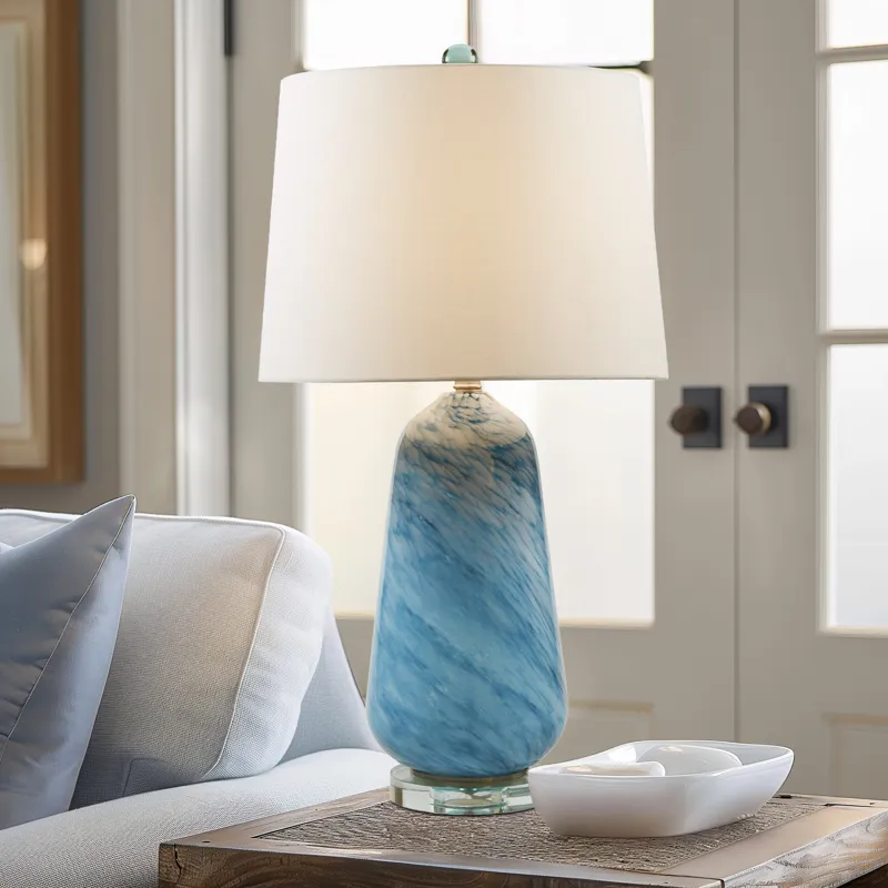 Aquaviva Confetti Glass Table Lamp - Blue